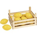 Accessoires cuisine - Citrons dans cagette en bois