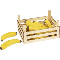 Accessoires cuisine - Bananes dans cagette en bois