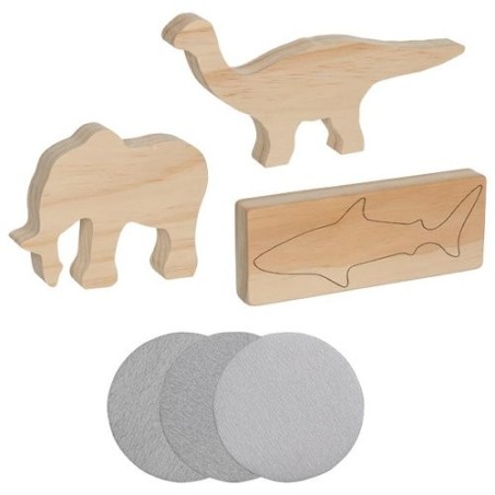 Ebauches à sculpter en bois de tilleuls - 3 animaux différents