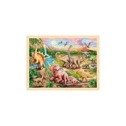 Puzzle en bois - Modéle Vallée des dinosaures - 96 pièces