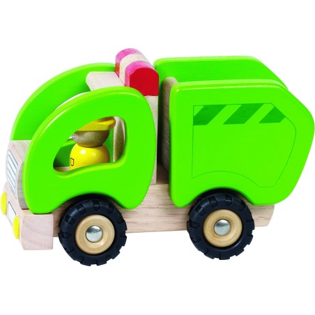 GOKI Camion bois - Camion poubelle - 2 ans