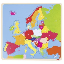 GOKI - Puzzle en bois - Europe par pays - 35 Pièces
