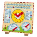 Horloge- calendrier en bois