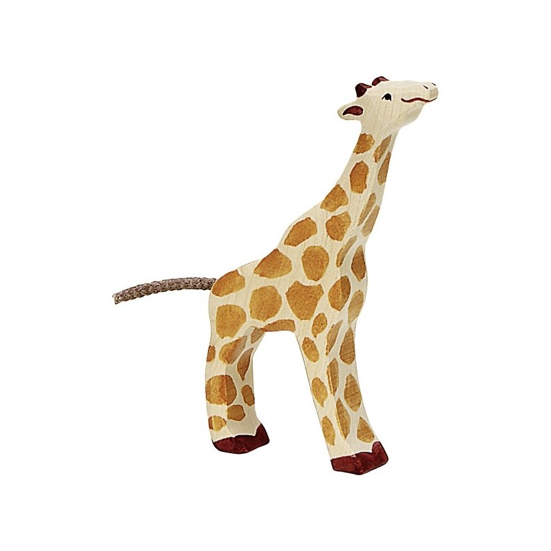 Holztiger - Petite Girafe Mangeant en Bois