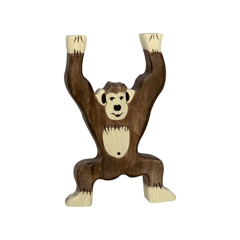 Holztiger - Chimpanzé Debout en Bois