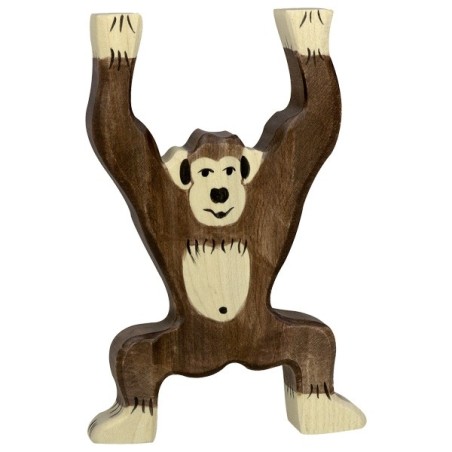 Holztiger - Chimpanzé Debout en Bois