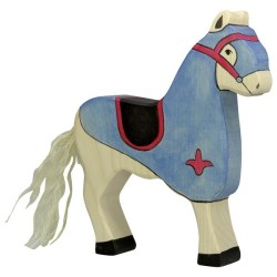 Blue Horse (Cheval Bleu) - Holztiger